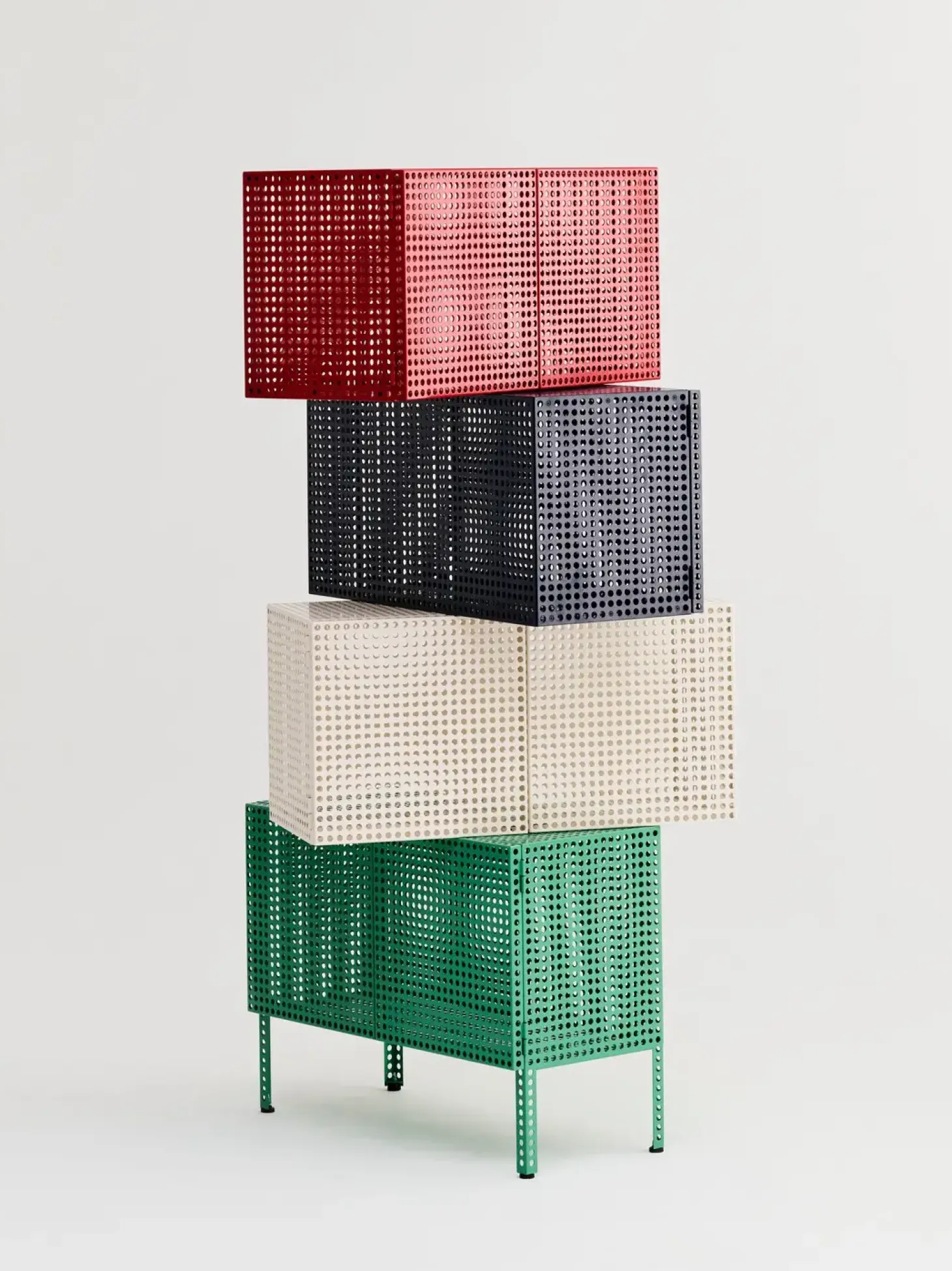 Hay - Vægskab - Perforated Cabinet Wall - Small - Steel Blue - H45 x B89 x D40
