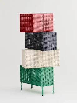 Hay - Vægskab - Perforated Cabinet Wall - Small - Wine Red - H45 x B89 x D40