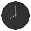 Hemverk - Marble Nero Vægur, Guld Ø28