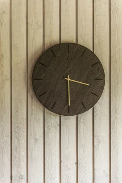 Hemverk - Vægur - Dark Oak - Mørk Eg/Sølv - Ø28 cm