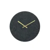 Hemverk - Vægur - Felt grå - Ø28 cm - Guld visere