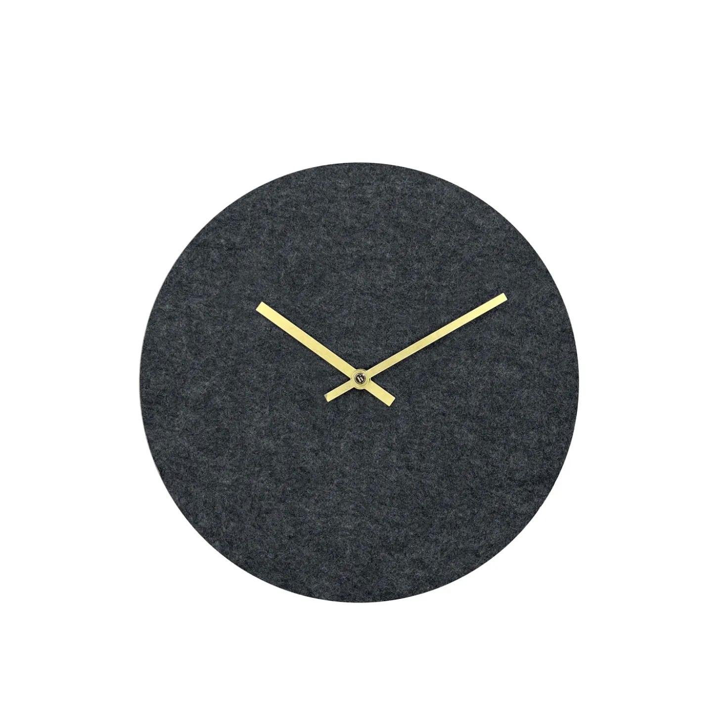 Hemverk - Vægur - Felt grå - Ø28 cm - Guld visere