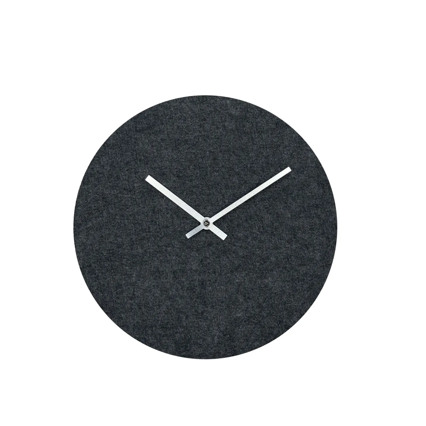 Hemverk - Vægur - Felt grå - Ø28 cm - Sølv visere