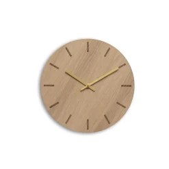 Hemverk - Vægur - Light Oak - Eg/Guld - Ø28 cm