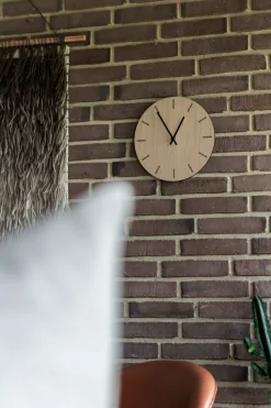 Hemverk - Vægur - Light Oak - Eg/Sort - Ø38 cm
