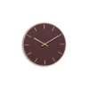 Hemverk - Vægur - Lys Eg/Burgundy- Kobber visere - Ø28 cm