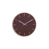 Hemverk - Vægur - Lys Eg/Burgundy - Sølv visere - Ø28 cm