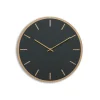 Hemverk - Vægur - Lys Eg/Mørkegrøn - Guld visere - Ø38 cm