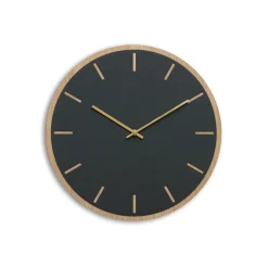 Hemverk - Vægur - Lys Eg/Mørkegrøn - Guld visere - Ø38 cm