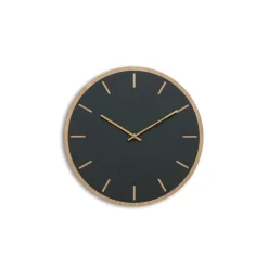 Hemverk - Vægur - Lys Eg/Mørkegrøn - Guld visere - Ø28 cm