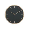 Hemverk - Vægur - Lys Eg/Mørkegrøn - Kobber visere - Ø38 cm
