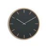 Hemverk - Vægur - Lys Eg/Mørkegrøn - Sølv visere - Ø38 cm