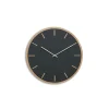 Hemverk - Vægur - Lys Eg/Mørkegrøn - Sølv visere - Ø28 cm