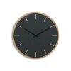 Hemverk - Vægur - Lys Eg/Mørkegrøn - Sorte visere - Ø38 cm
