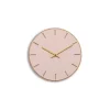 Hemverk - Vægur - Lys Eg/Powder Dusty Rose - Guld visere - Ø28 cm