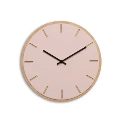 Hemverk - Vægur - Lys Eg/Powder Dusty Rose - Sorte visere - Ø38 cm
