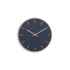 Hemverk - Vægur - Lys Eg/Smokey blue - Kobber visere - Ø28 cm
