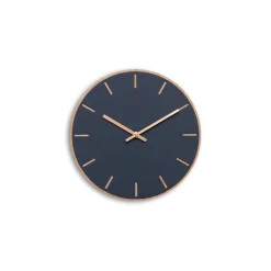 Hemverk - Vægur - Lys Eg/Smokey blue - Kobber visere - Ø28 cm
