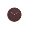 Hemverk - Vægur - Mørk Eg/Burgundy - Kobber visere - Ø28 cm