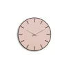 Hemverk - Vægur - Mørk Eg/Powder Dusty Rose - Sølv visere - Ø28 cm