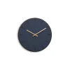 Hemverk - Vægur - Mørk Eg/Smokey Blue - Kobber visere - Ø28 cm