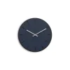 Hemverk - Vægur - Mørk Eg/Smokey Blue - Sølv visere - Ø28 cm