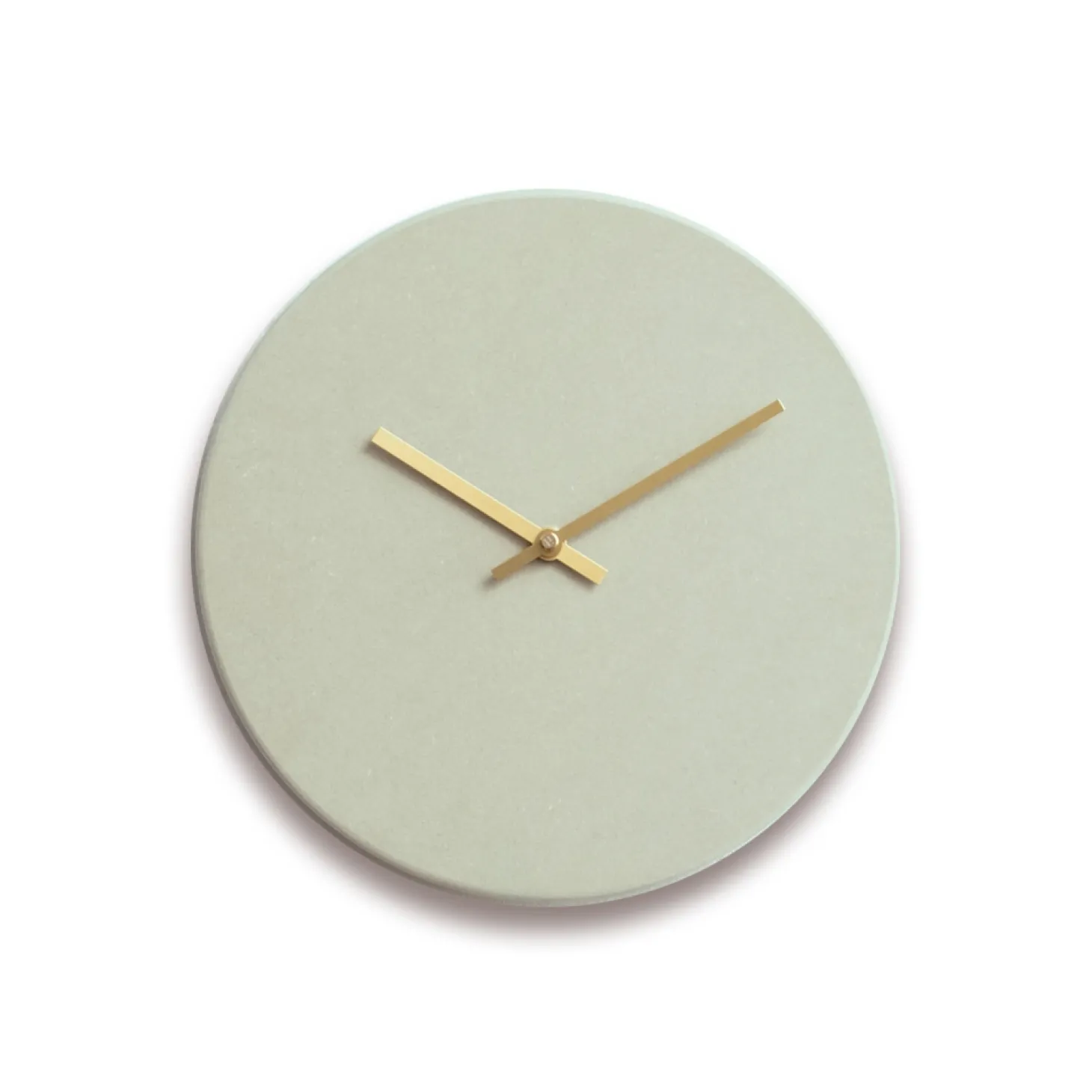 Hemverk - Vægur - Shape Caqui - Guld visere - Ø38 cm