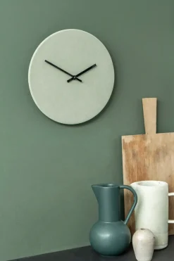 Hemverk - Vægur - Shape Caqui - Sølv visere - Ø38 cm