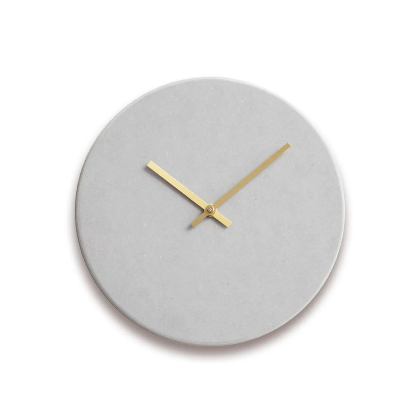 Hemverk - Vægur - Shape - Lys grå - Guld visere - Ø38 cm