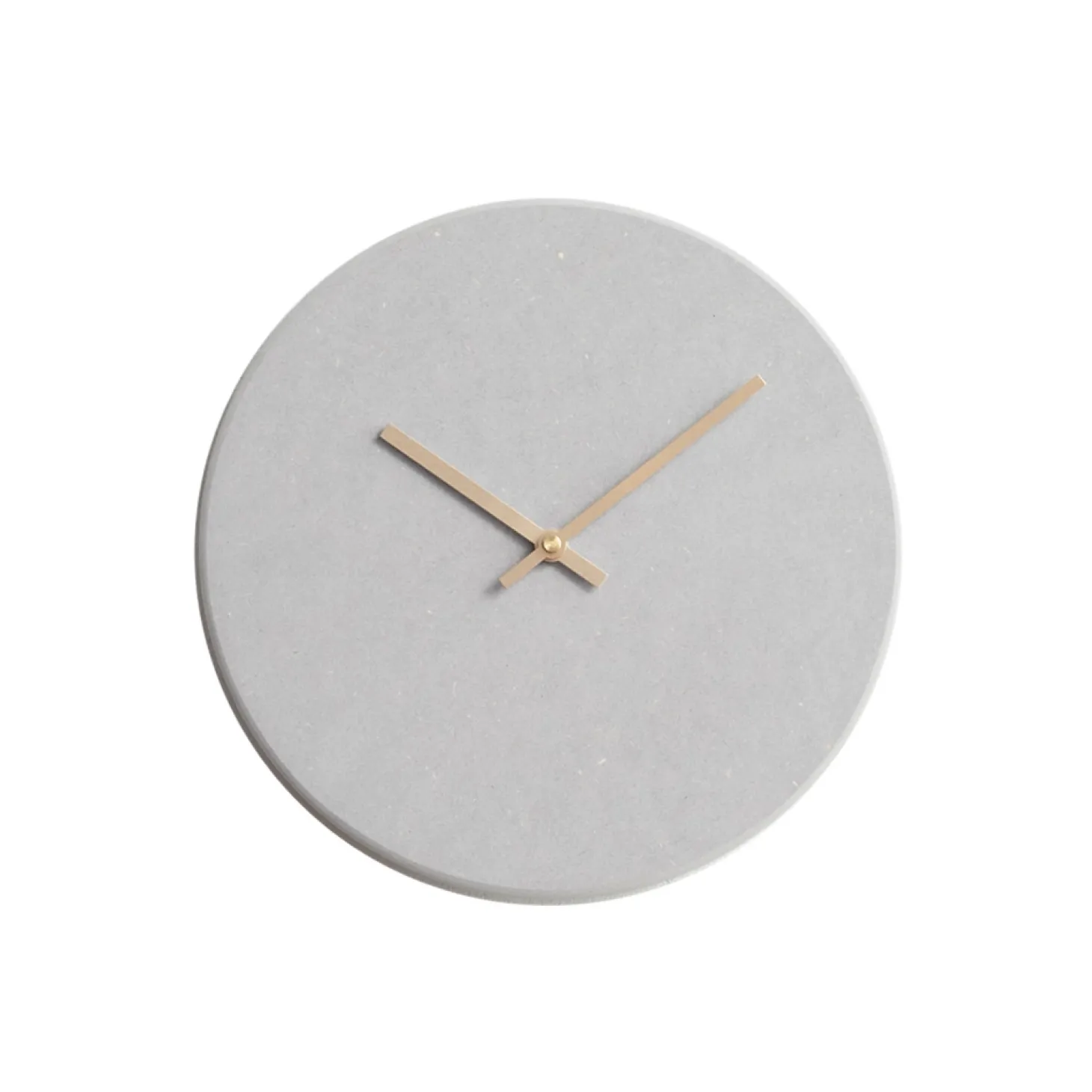 Hemverk - Vægur - Shape - Lys grå - Kobber visere - Ø28 cm