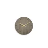 Hemverk - Vægur - Valnød - Ø12 cm - Guld visere