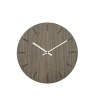 Hemverk - Vægur - Valnød - Ø28 cm - Sølv visere