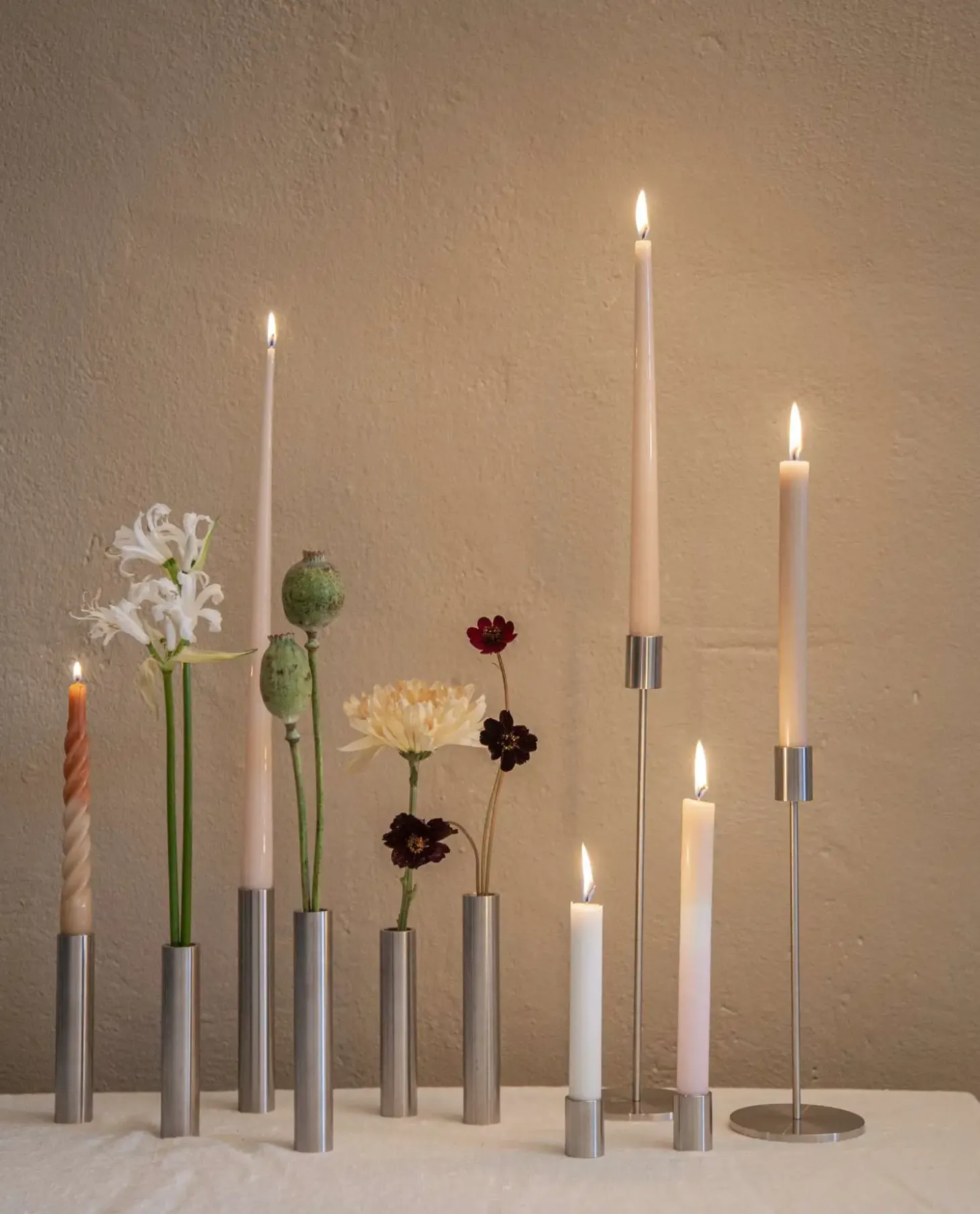 Hove Home - Slim Vase Rustfri stål - Højde 14 cm