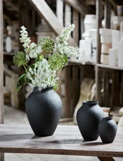 Knabstrup Keramik - vase H 27 cm black