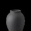 Knabstrup Keramik - vase H 12.5 cm black