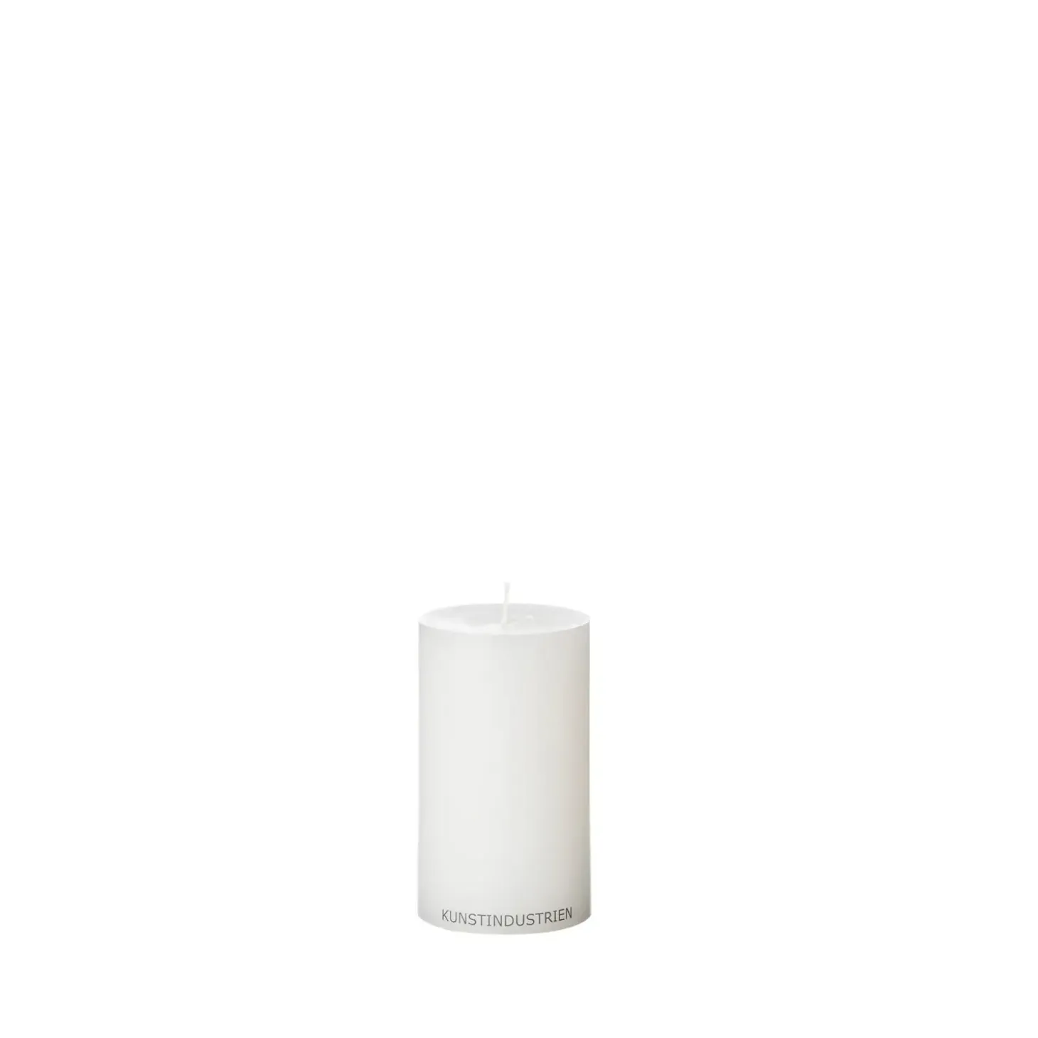 Kunstindustrien - Blok stearinlys - Hvid - 7 x 12 cm