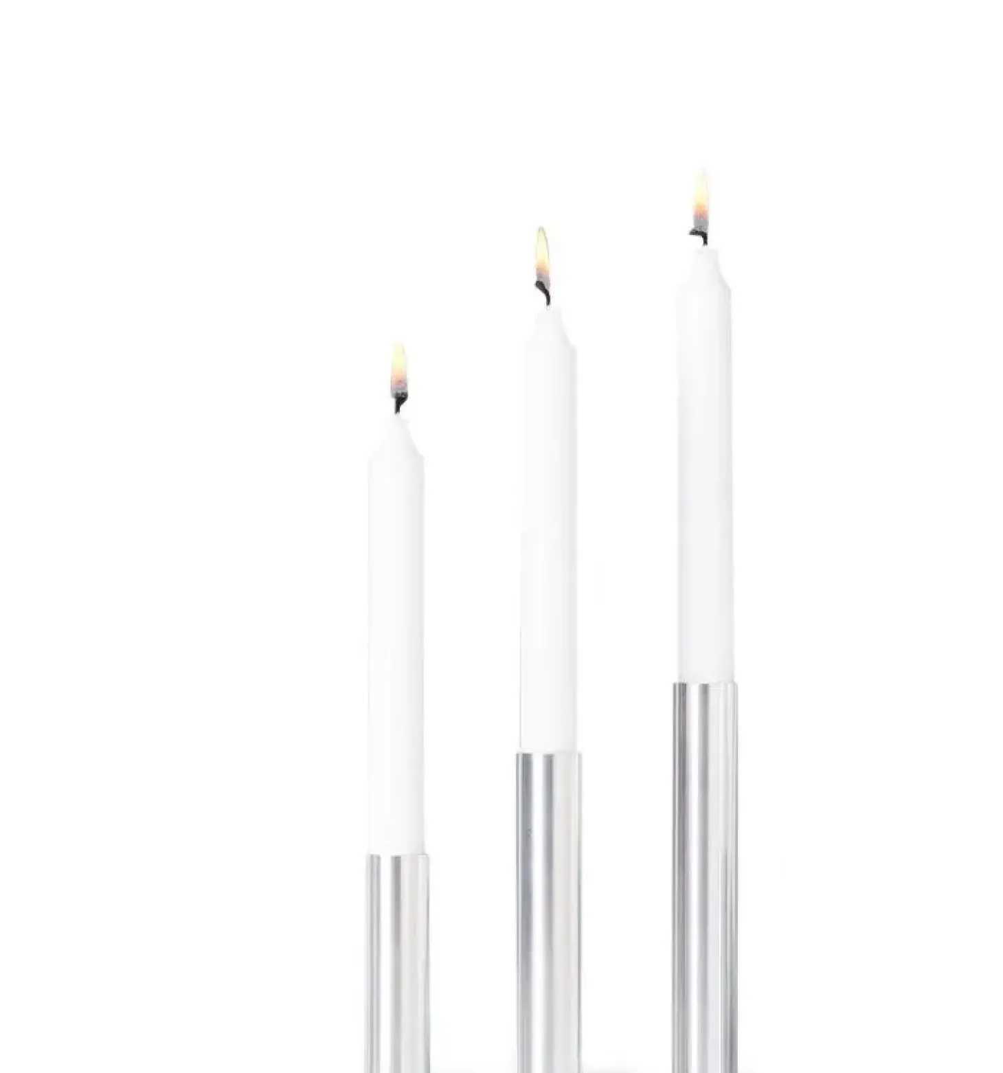 Kunstindustrien - Box 3 Slim Light lysetage Rustfrit stål - Højde 10 cm, 14 cm ,17 cm