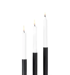 Kunstindustrien - Box 3 Slim Light lysetage - Sort - Højde 10 cm, 14 cm ,17 cm