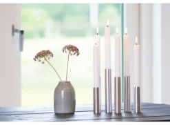 Kunstindustrien - Slim Light lysetage rustfri stål - Højde 14 cm
