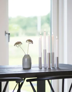 Kunstindustrien - Slim Light lysetage rustfri stål - Højde 10 cm