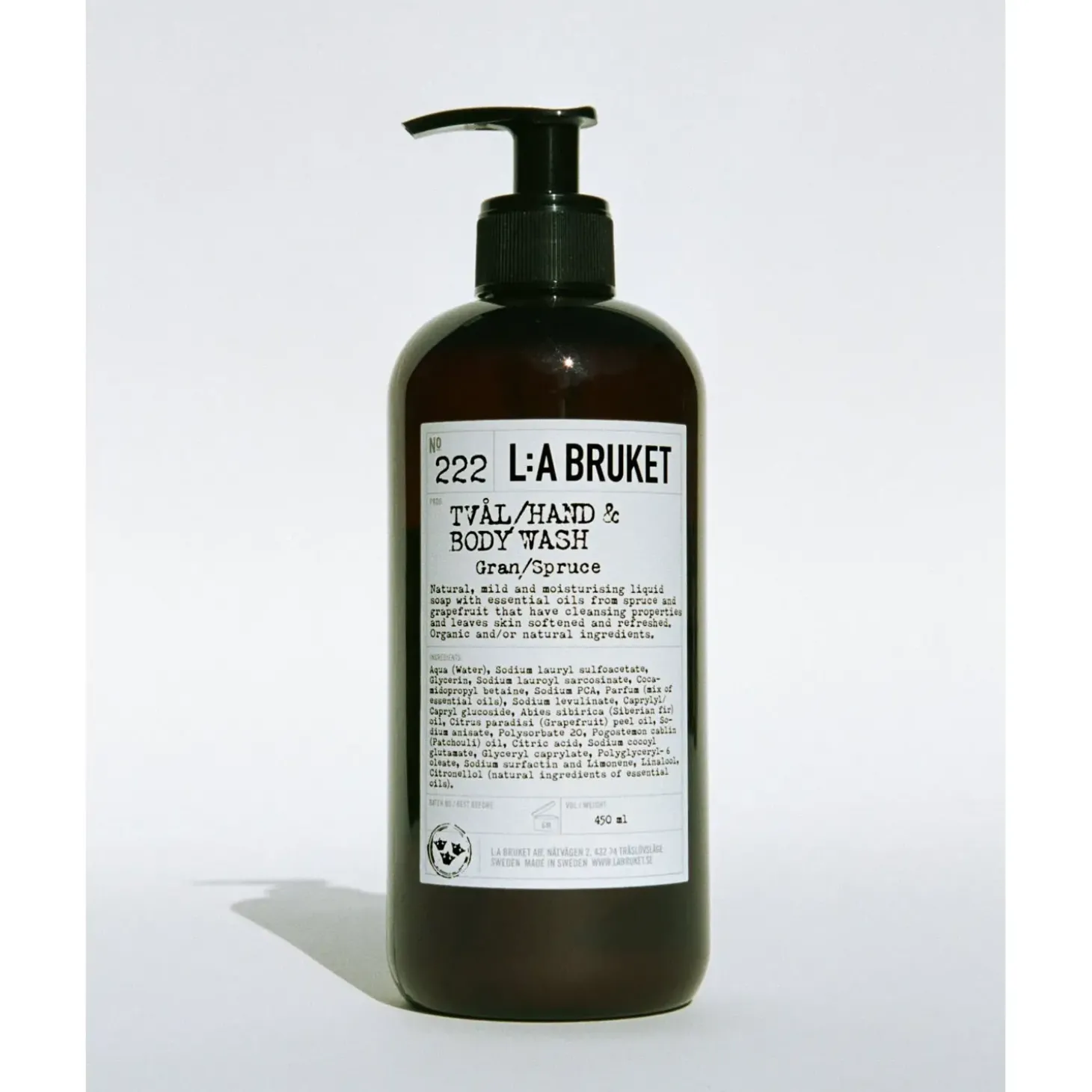 L:A Bruket - Flydende håndsæbe 450 ml - Spruce