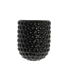 Lene Bjerre - Dotsie væghængt vægpotte H20 cm. sort