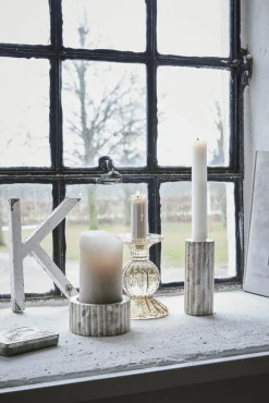 Lene Bjerre - Eliana lysestage 12,5 cm. sand marmor