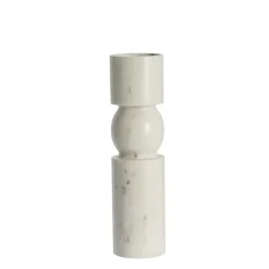 Lene Bjerre - Ellia Marmor lysestage H30 cm. hvid