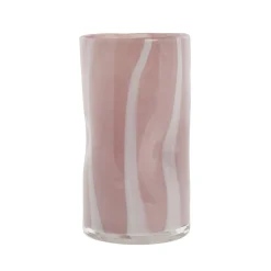 Lene Bjerre - Marelle glasvase 18 cm. lyserød lyserød