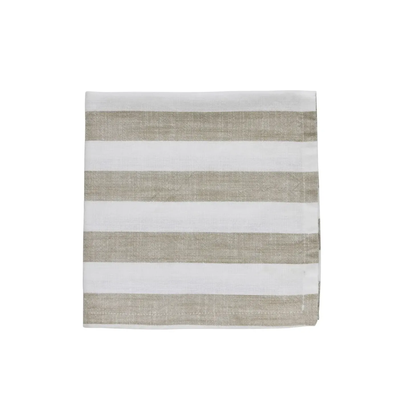 Lene Bjerre - Olivia mundserviet 40x40 cm. beige stribet