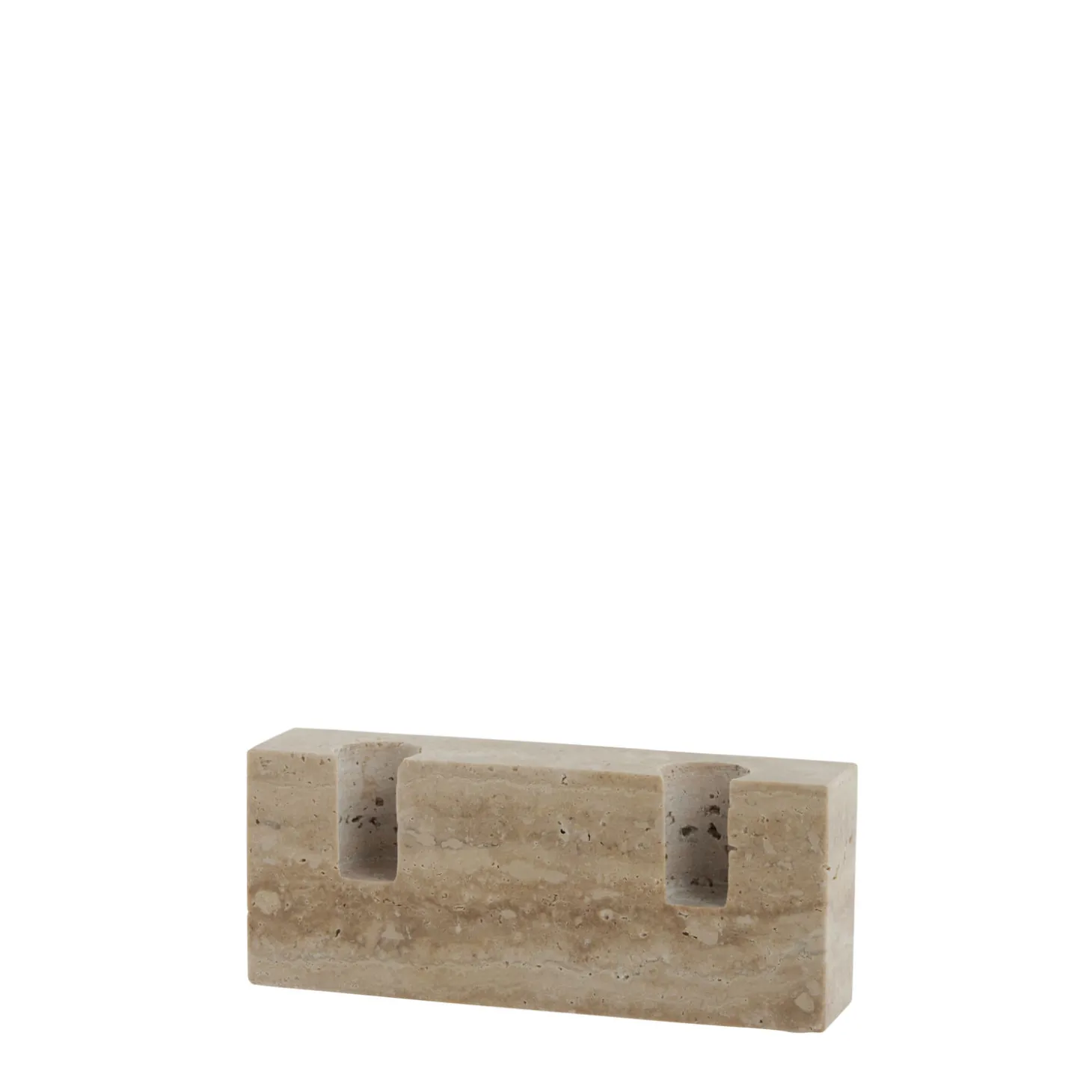 Lene Bjerre - Travina lysestage 6 cm. sand marmor