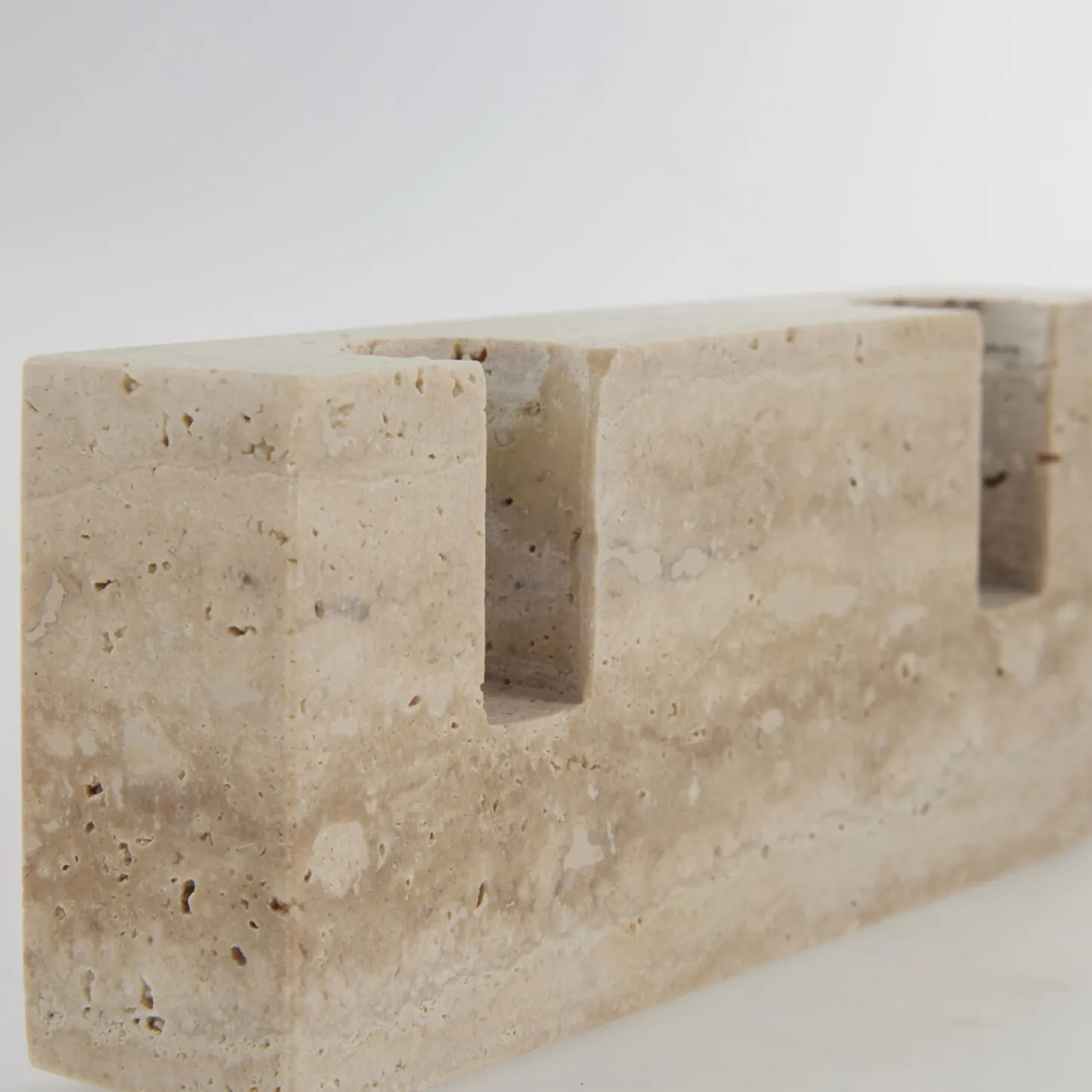 Lene Bjerre - Travina lysestage 6 cm. sand marmor