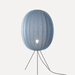 Made By Hand - Gulvlampe - Knit-Wit 65 High Oval Floor Medium - Blue Stone