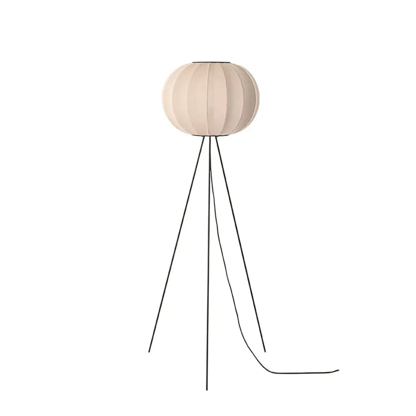 Made By Hand - Gulvlampe - Knit-Wit 45 Round Floor High - Sand Stone